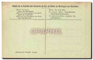 Font Romeu Old Postcard The grand hotel