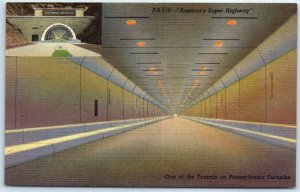 America's Super Highway, One of the Tunnels on Pennsylvania Turnpike - PA