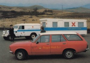 Royal Mail Postbus Meets St Andrew's Ambulance Mobile First Aid Postcard