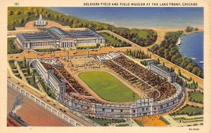 Soldiers Field & Field Museum at the Lake Front Chicago, IL USA Football Stad...