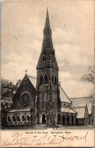 Church of the Unity, Springfield MA c1907 Undivided Back Vintage Postcard J76