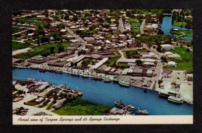 FL TARPON SPRINGS Sponge Exchange FLORIDA Postcard PC