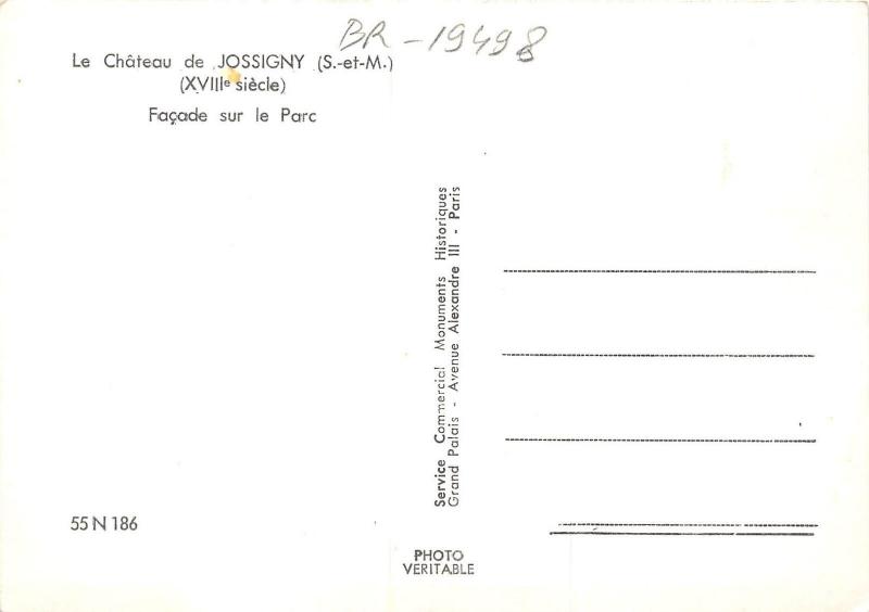 BR19498 Le Chateau de Jossigny facade sur le parc  France