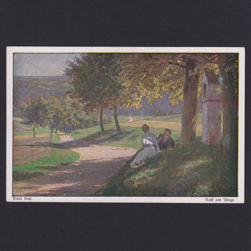 GERMANY, Postcard, Paul Hey, #111, 'Rast am Wege'
