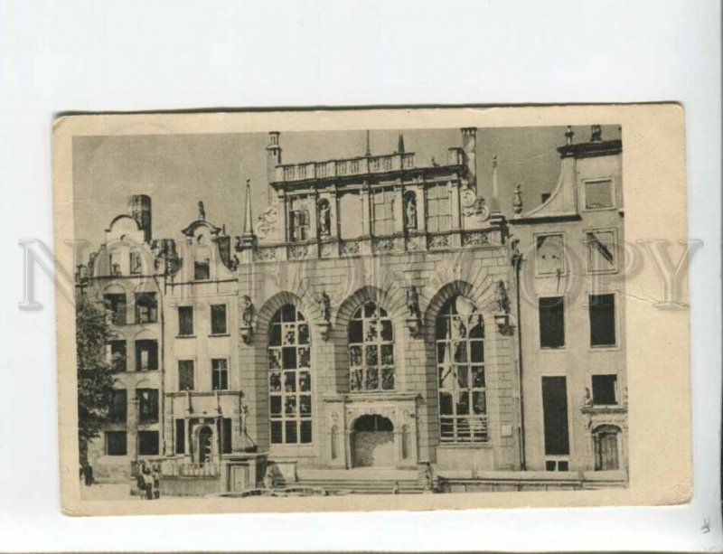 3174159 POLAND GDANSK Ruiny Dworu Artusa Vintage RPPC to RUSSIA