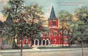 Spartanburg South Carolina First Presbyterian Church Vintage Postcard AA50325