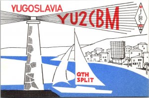 Lighthouses QSL Card Yugoslavia Radio Klub Marjan YU2CBM