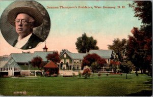 West Swanzey New Hampshire Denman Thompson's Residence Playwright Postcard KM5