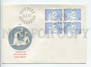 444970 Switzerland 1965 FDC Red Cross Block of four stamps