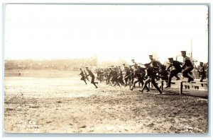 c1910's Over The Top Training At Pendleton Oregon OR RPPC Photo Antique Postcard