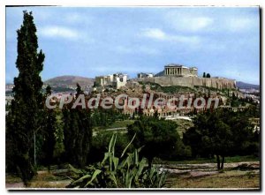 Postcard Modern Athens Acropolis to the Prison of Socrates