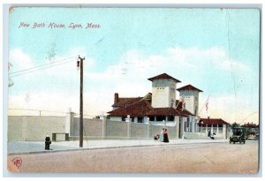 1907 New Bath House Lynn Massachusetts MA Kendall Green MA Postcard
