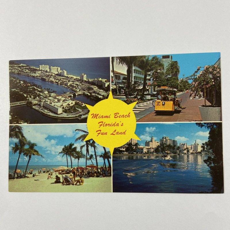 Fun Land 4 Pictures Miami Beach Florida Vacation Beach Gold Coast Postcard