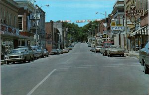 Postcard Business Street Scene in Platteville, Wisconsin State University