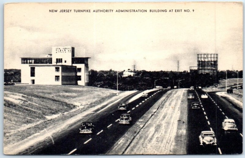 Postcard - New Jersey Turnpike Authority Administration Building, Exit No. 9, NJ 