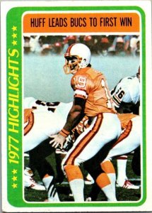 1978 Topps Football Card '77 Highlights Gary Huff Tampa Bay Buccaneers s...