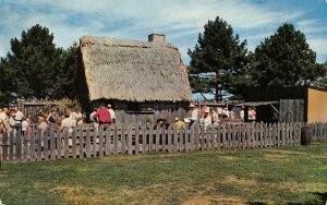 THE FIRST HOUSE Near Plymouth Rock, MA c1950s Vintage Postcard