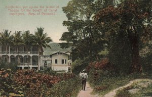 c.1907-15 Sanitarium put up on the Island of Taboga Canal Postcard 10c1-39