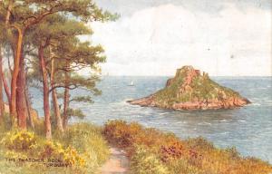 uk3197 the thatcher rock torquay devon real photo uk