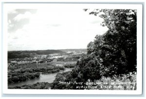 1940 Signal Point Overlooking Wisconsin River Wyalusing State Wisconsin Postcard