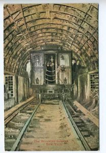 Brooklyn NY Subway  Railway Postcard