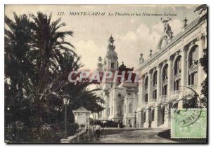 Old Postcard Monte Carlo Theathre and the New Homes