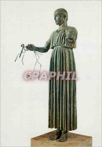 Postcard Modern Museum of Delphi The Charioteer (475 BC J C)