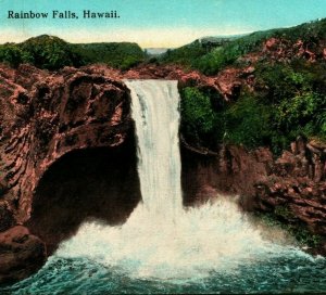 Rainbow Falls HI Hawaii Island Curio Co 1910s Postcard UNP Unused Q13