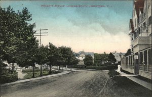 Jamestown Rhode Island RI Wolcott Ave Street Scene c1910 Vintage Postcard