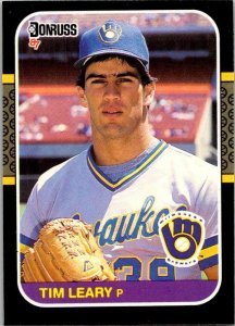 1986 Donruss Baseball Card Tim Leary Milwaukee Brewers sk12360
