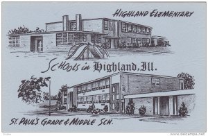 HIGHLANDS , Illinois , 50-60s ; Elementary  Grade & Middle Schools