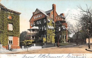 Hope Club Providence Rhode Island 1907 postcard