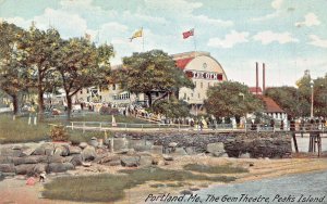 PORTLAND MAINE~GEM THEATRE-PEAKS ISLAND~1900s POSTCARD