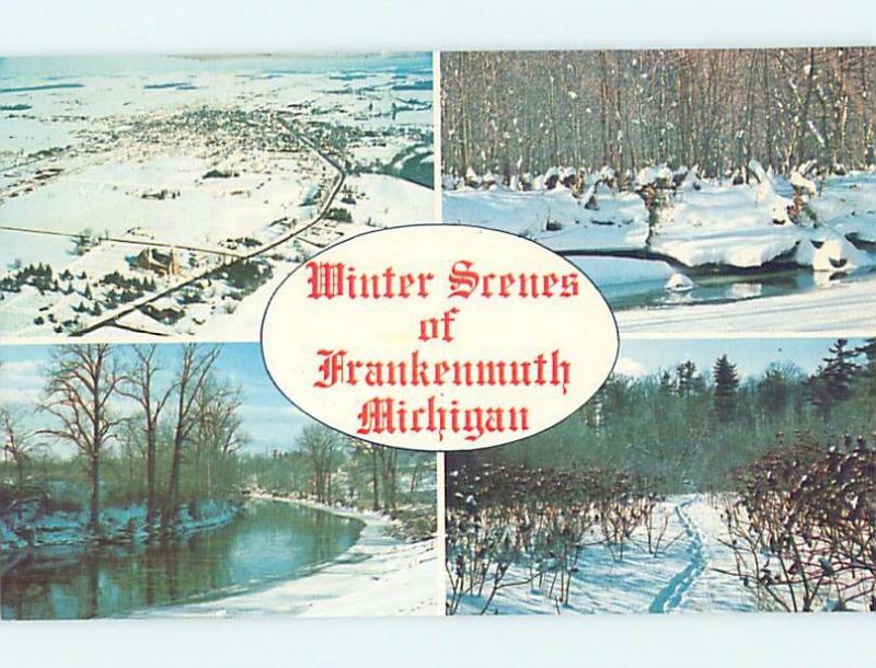 Unused Pre-1980 FOUR VIEWS ON CARD Frankenmuth Michigan MI ho7964