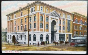 Vintage Postcard 1907-1915 City Hall, Barre, Vermont