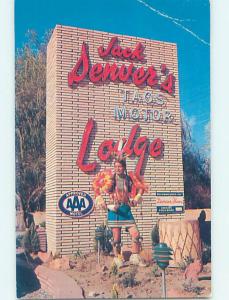 Pre-1980 NATIVE INDIAN BY SIGN FOR JACK DENVER'S MOTEL Taos New Mexico NM J7438