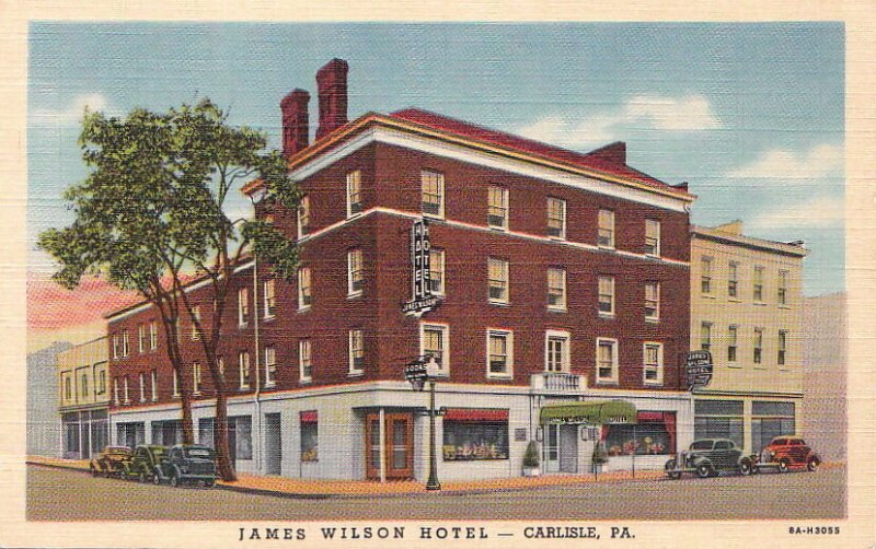 Postcard James Wilson Hotel Carlisle PA