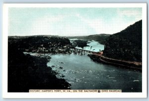 Harpers Ferry West Virginia WV Postcard Baltimore Ohio Railroad Historic c1940