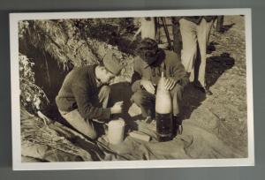 Mint Spain Civil War RPPC Postcard Catalonia Republican Preparing Explosives