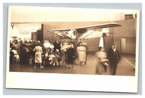 Vintage 1930's RPPC Postcard Crowd at an Exposition Likely New York World's Fair