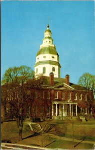 Vtg Annapolis Maryland MD The State House 1950s Chrome View Postcard