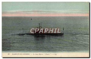 Postcard Old Boat Submarine Sea Lion