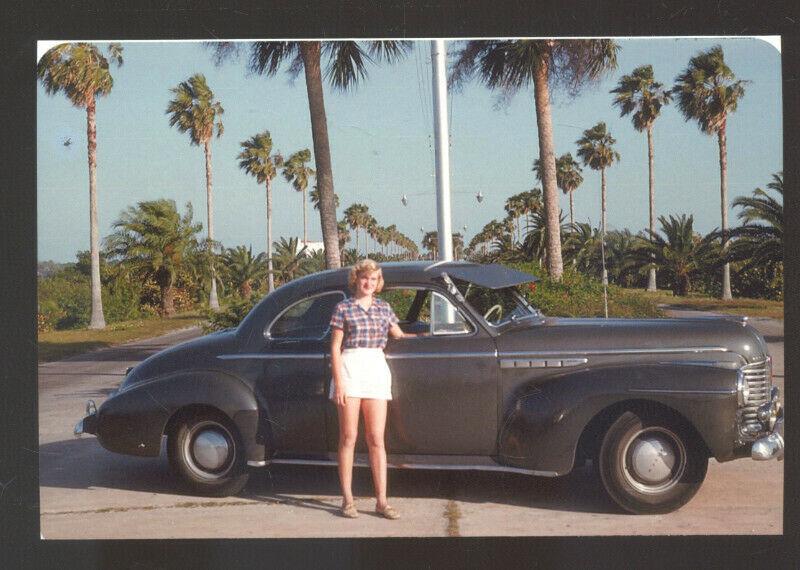 1941 BUICK CAR DEALER ADVERTISING POSTCARD '41 BUICK PRETTY WOMAN GIRL