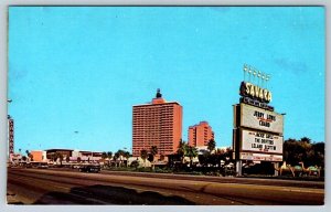 Sahara Hotel, Las Vegas, Nevada, Jerry Lewis & Charo, Vintage Chrome Postcard