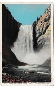 Great Fall From Below, Yellowstone National Park, Vintage Haynes Postcard