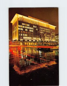 Postcard Agleam By Night, National Geographic headquarters, Washington, D. C.