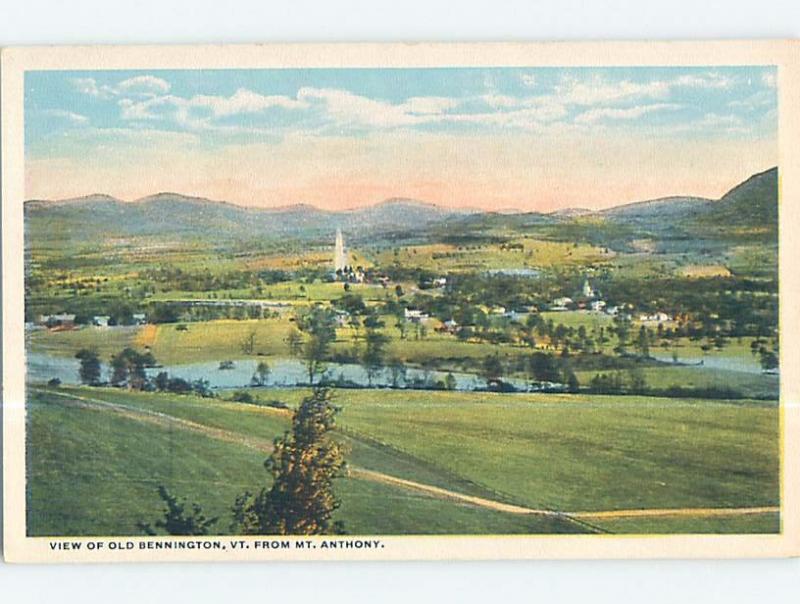 Unused W-Border PANORAMIC VIEW Bennington Vermont VT hp4107