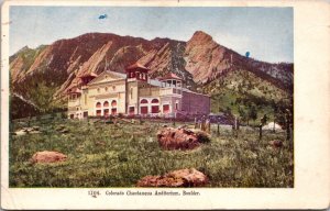 Postcard Colorado Chautauqua Auditorium in Boulder, Colorado
