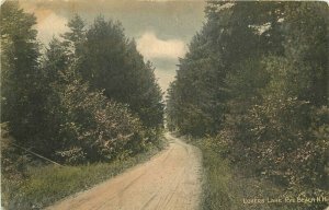 Boston 1911 hand colored Lovers Lane Rye Beach New Hampshire Postcard 6347