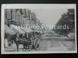 Birmingham SUTTON COLDFIELD Parade shows Horse &Traps parked at road side c1908